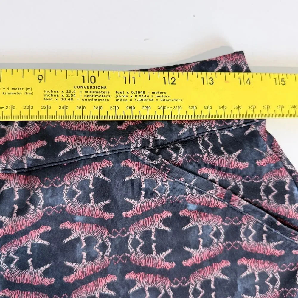 Peter Millar Pink Black Tiger Print Skort SPF50+ M